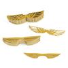 50Pcs Wings Chocolate Cake Party Cake Decoration Wizard Topper Gold Wing Cupcake Toppers Snitch Wedding Birthday Decor