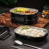 2024 Stainless Steel Lunch Box Portable Business Simple Compartment Bento Box Kitchen Leakproof Food Containers for Men Fitness Meal