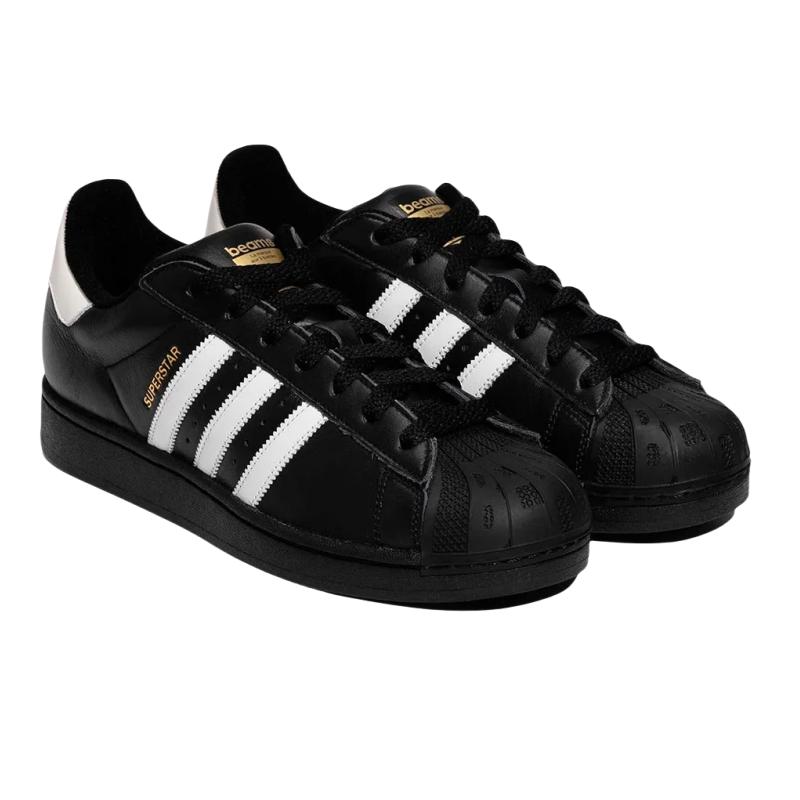 Adidas BEAMS x Superstar Black White Men Sneakers Core-Black Gold JR6484