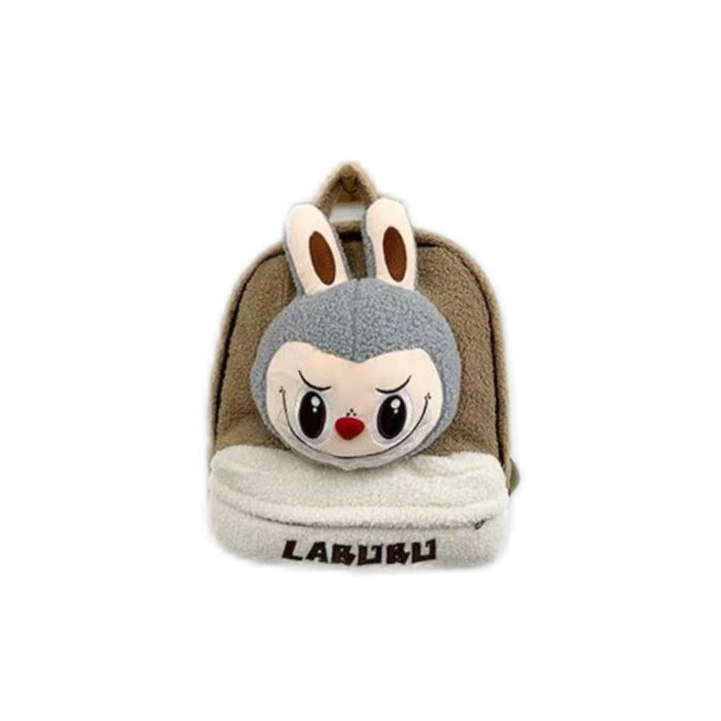 Plush Labu Lambswool Cartoon Plush Bag Large Capacity Backpack Cute Student Backpack