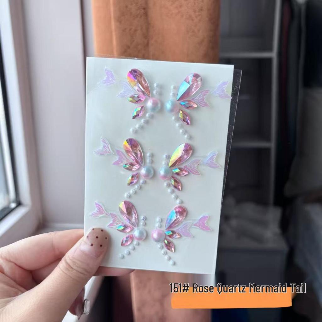Kids' Vintage Rhinestone Face and Forehead Stickers