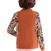 Middle Aged and Elderly Women's Fake Two-piece Base Shirts Women's Long Sleeved T-shirts Spring and Autumn