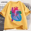 Heart Anatomy T Shirt Unisex Women Doctor Cardiologist TShirt Nursing Tees Causal Cotton Short Sleeve Round Neck Tshirt Clothing