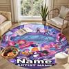 Custom Name Personalized Kpop Demon Hunter Print Round Rug, Versatile Home Decor Carpet, for Playroom, Apartment, Balcony, Entryway, Hallway Gift