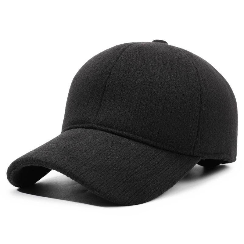 Winter Middle-Aged and Elderly Men's Cold-Proof Baseball Cap Velvet Thick Cap Ear Protection Warm Cotton Cap