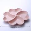 4hole Heart Shaped Fruit Platter Creative Plates Storage Box Dried Fruit Snack Plates Divided Candy Dessert Plate Container