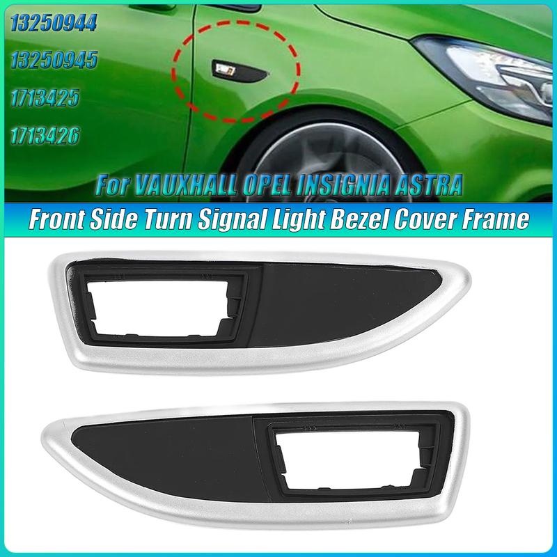 Front Side Turn Signal Light Bezel Cover Set 13250944 & 13250945 for Opel ignia Astra, Left Right Frame Replacement