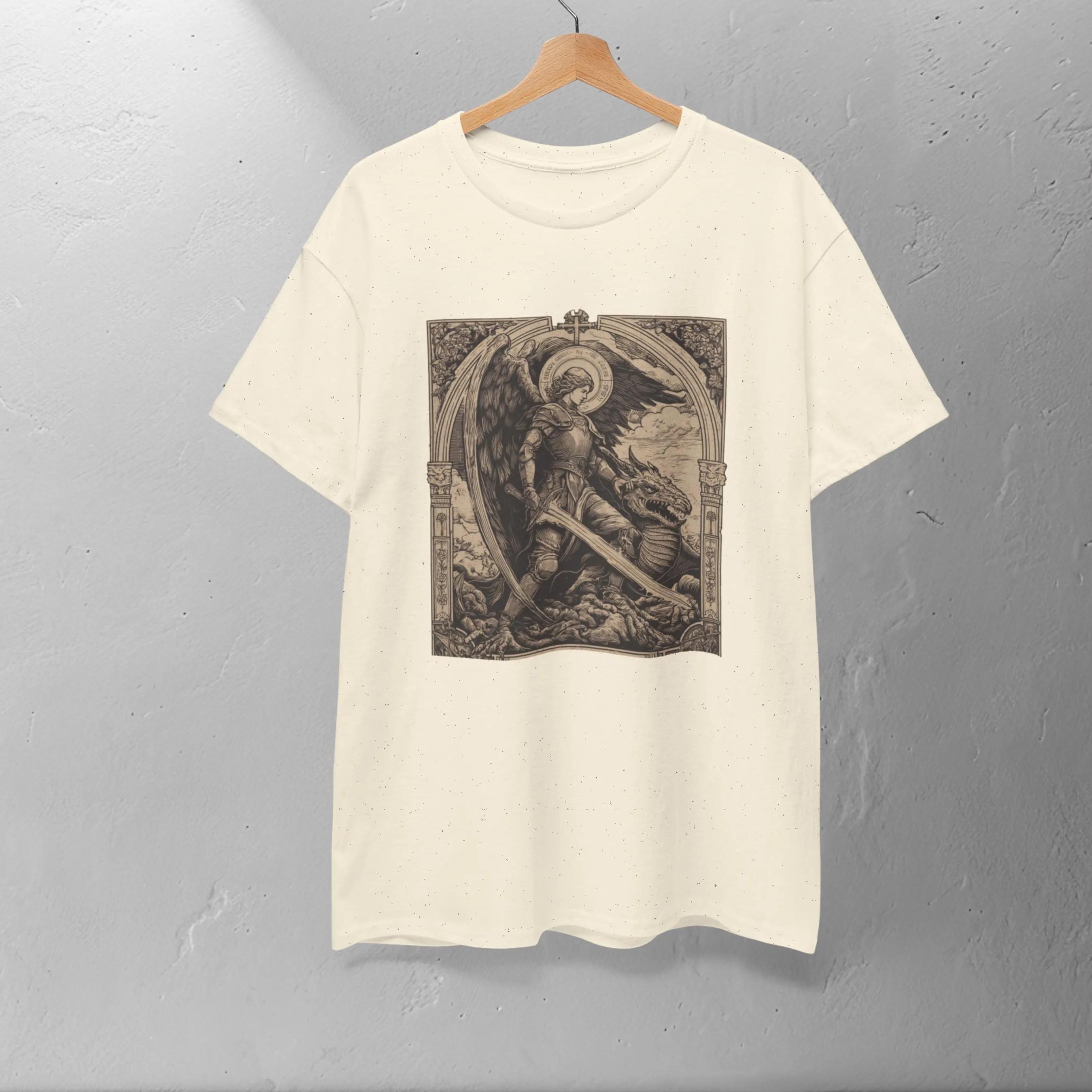 New Summer 2026 Christian Protection TShirt Saint Michael Catholic Tee Religious Graphic Tee Saint Michael The Archangel Tee S