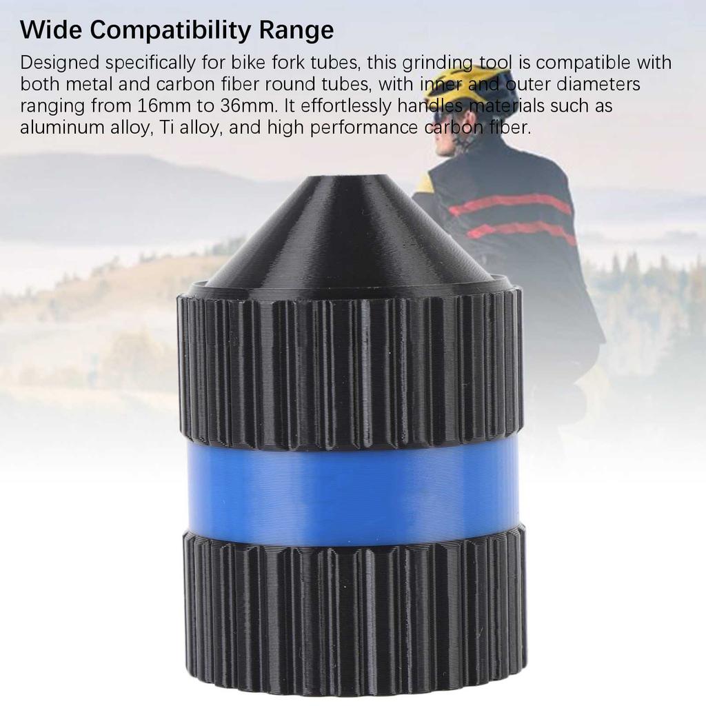 Bike Front Fork Round Tube Grinding Tool Carbon Fiber Bike Fork Tube Deburring Grinding Wheel End Ed
