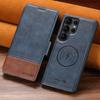 Faux Leather Wireless Charging Card Holder Stand Wallet Magnetic Flip Cover Phone Case for Samsung Galaxy S26 Ultra S25 S24 S23