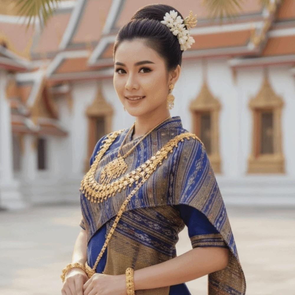 Vintage Retro Golden Shoulder Chain Multi-purpose Metal Thai Crossbody Jewelry Long Adjustable Dai Style Shoulder Chain for Gift