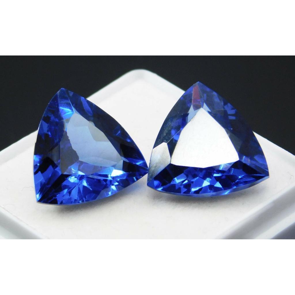 Natural Blue Sapphire Loose Gemstone 8 To 10 Ct Trillion Cut Pair September Birthday Birthstone