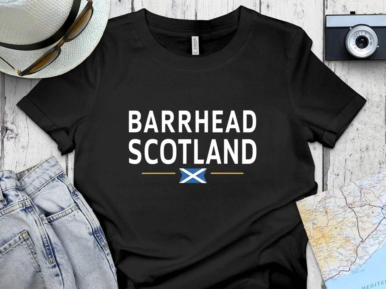 Barrhead Scotland Flag Design Novelty Souvenir T-Shirt S