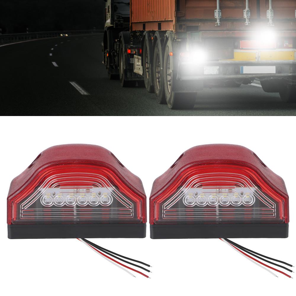 3 LED Number Lamps 12V-24V E9 Waterproof for Lorry Truck Trailer White Light Car License Plate Light