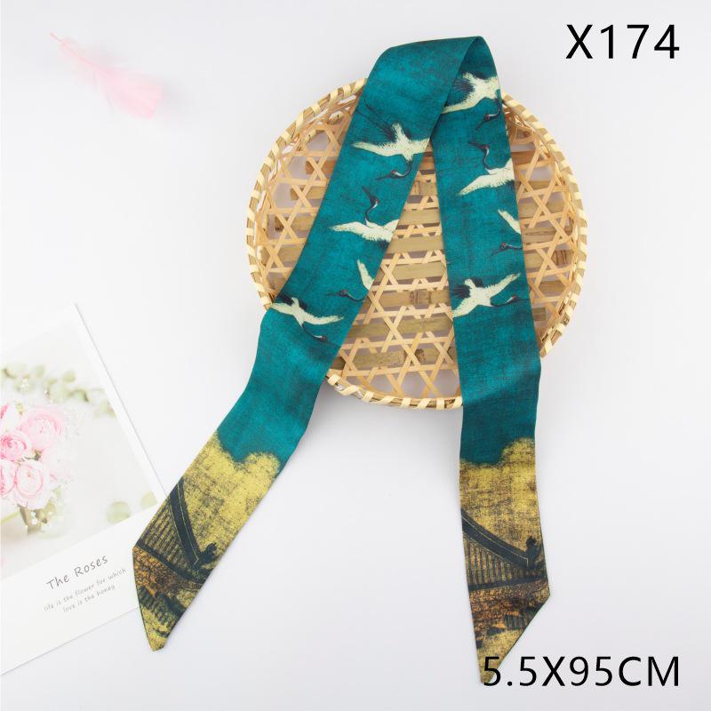 Versatile Vintage Silk Scarf: Hair Tie, Headband, Bag Accessory