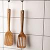 Teak Spatula Set Of 2 Wooden Spatula For Cooking Nonstick Cooking Utensils Long Handle Heat Resistant Slotted Turner Cookware
