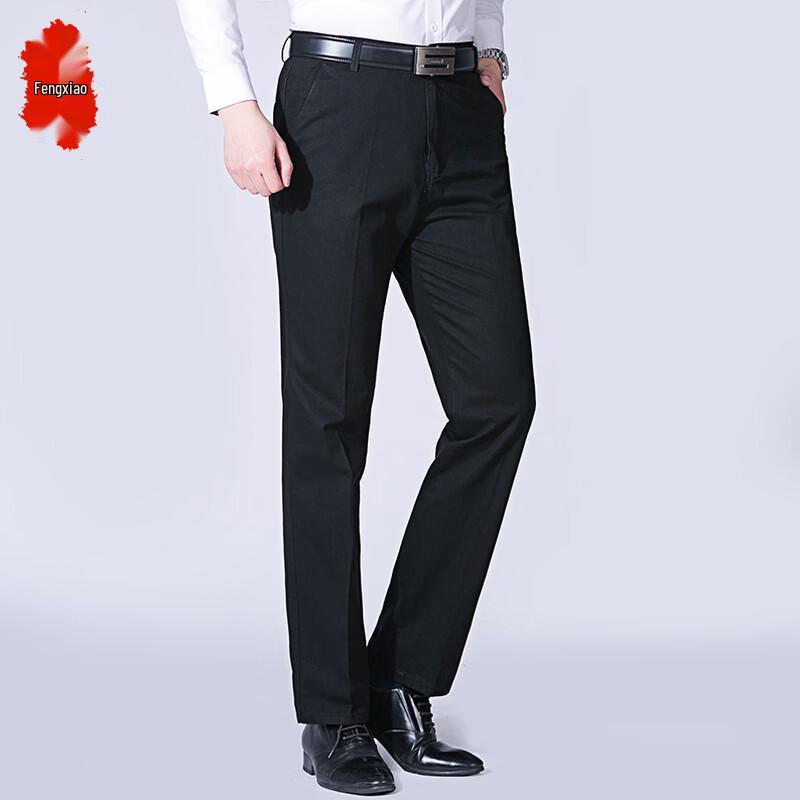Men s Business Casual Straight-Leg Pants 36