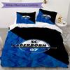 SC Paderborn 07 Pattern Bedding uilt Set uilt Cover Pillowcase Home Decoration Birthday Gift (1 * duvet cover + 2 * pillowcase without core)