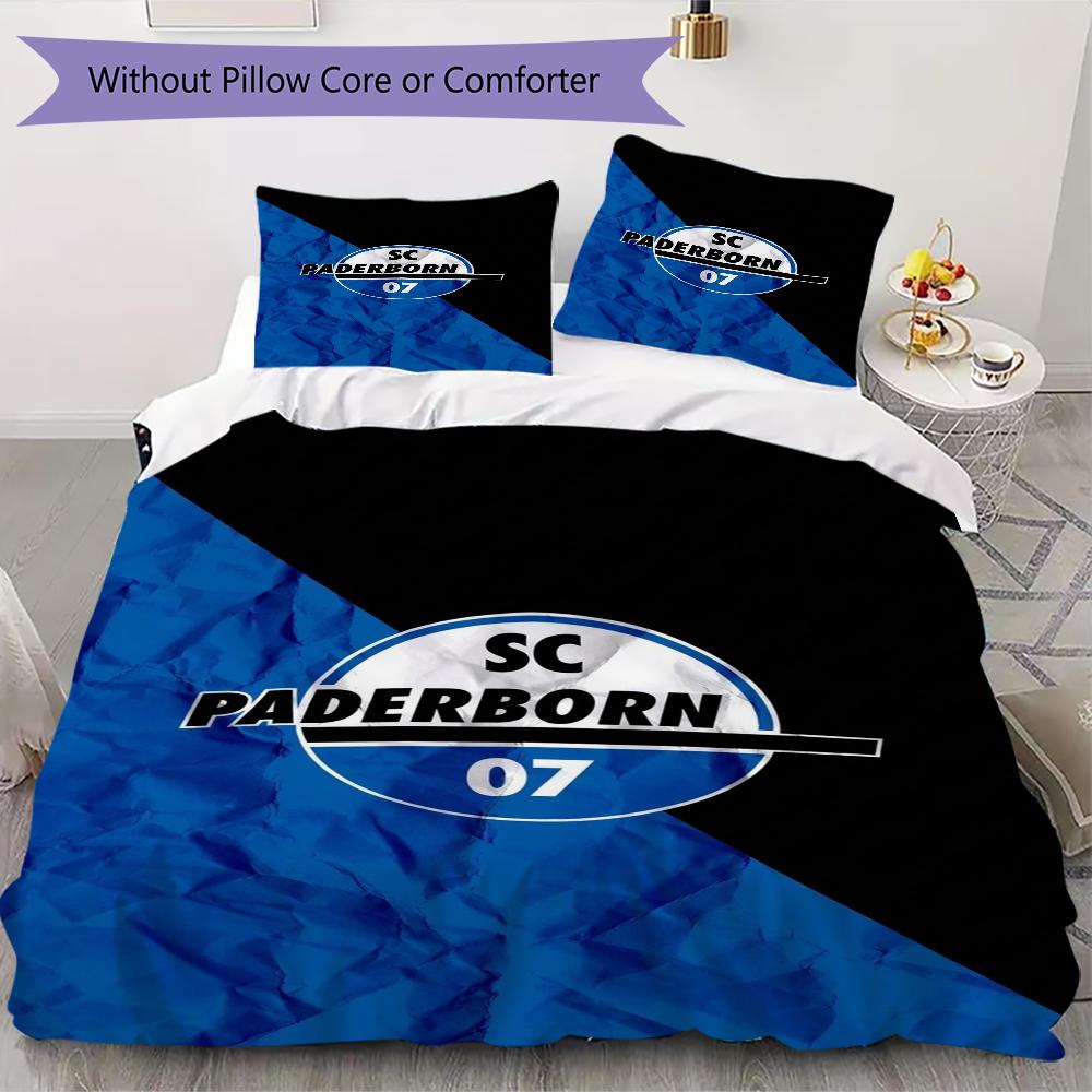 SC Paderborn 07 Pattern Bedding uilt Set uilt Cover Pillowcase Home Decoration Birthday Gift (1 * duvet cover + 2 * pillowcase without core)