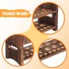 Wooden Egg Holder Organizer Portable Stackable Reusable with Handle Display Stand for Cabinet Kitchen Countertop Restaurant