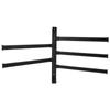 Towel Rack Aluminum Alloy Towel Shelf with 5 Bars Rotatable and Durable for Bathroom and Kitchen Black