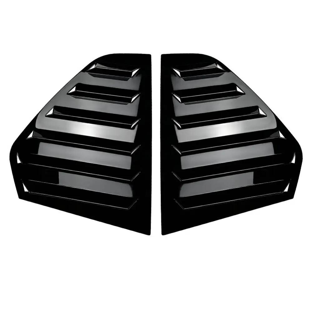 

For VW Golf MK8 2020 2025 2025 2025 Car Rear Louver Window Side Shutter Cover Trim Sticker Vent Scoop ABS Carbon Fiber Black