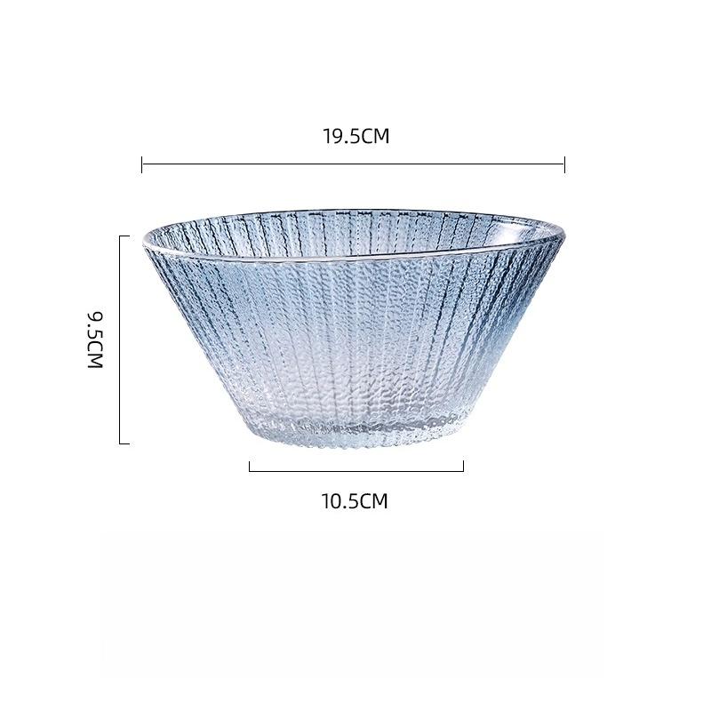 

Салатник в стиле инс, высококлассный, прозрачное стекло, жаростойкий, для гостиной, бытовой, большой вместимости, фруктовый десертный салатник