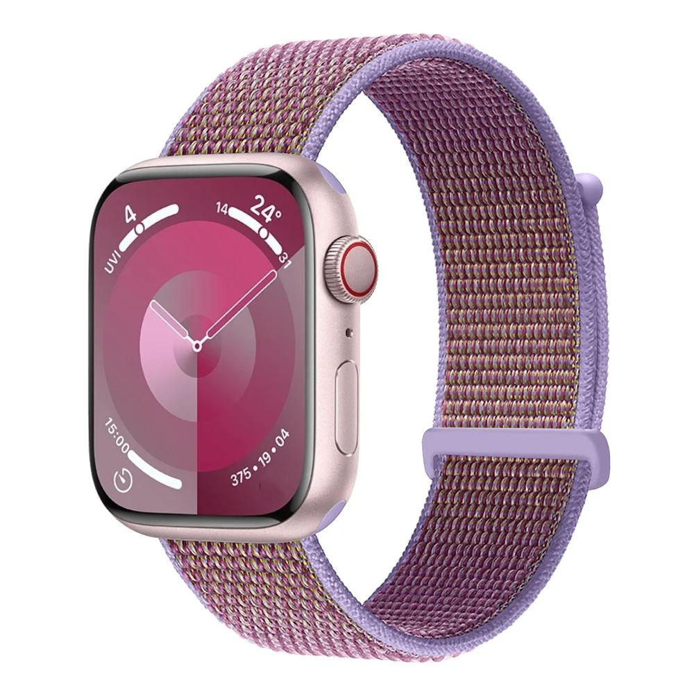 Braided Nylon Loop Strap For Apple Watch 11 10 9 8 7 45mm 41mm 42mm 46mm Ultra 3/2 49mm Comfortable Bracelet iWatch 6 5 SE Belt