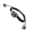 Les Trésors De Lily [J1718] - Czarna designerska bransoletka „Skull” Shambhala
