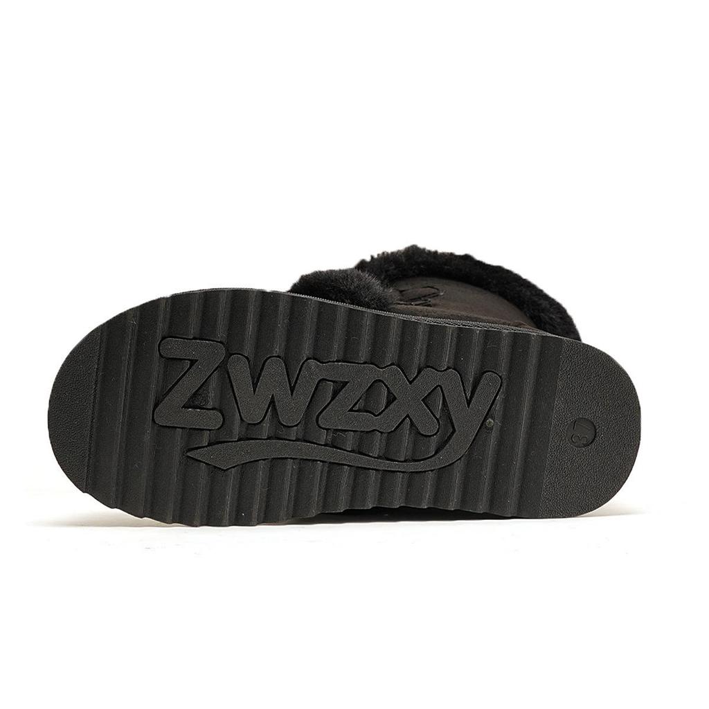 2025 Women's Fleece-Lined Sheepskin Snow Boots - Thick Sole & Height-Increasing, Warm & Furry for Autumn/Winter.