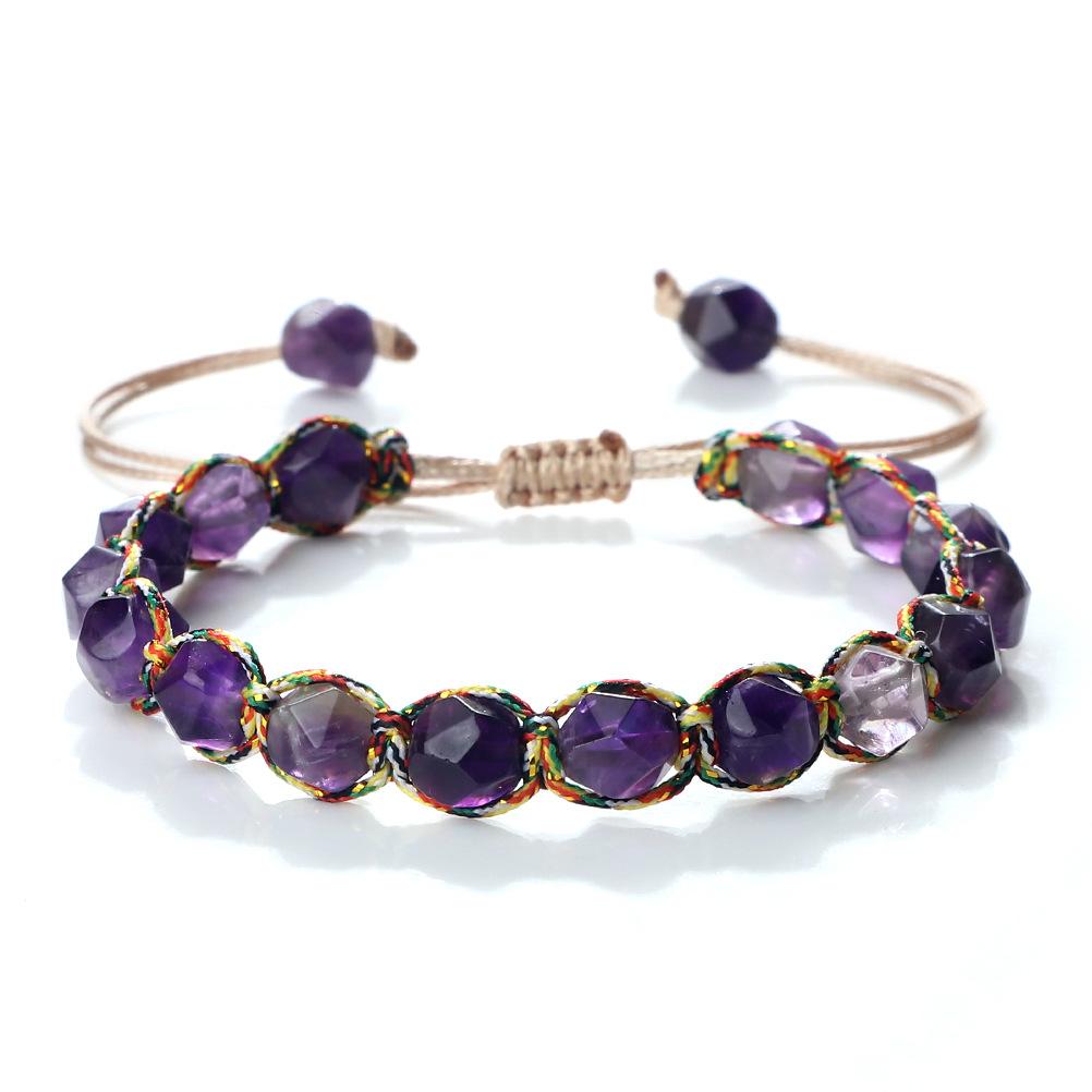Bohemian Style Women'S Bracelet With Natural Tiger'S Eye, Jasper, And Amethyst; Men'S Bracelet, Yoga Accessory, Gift.