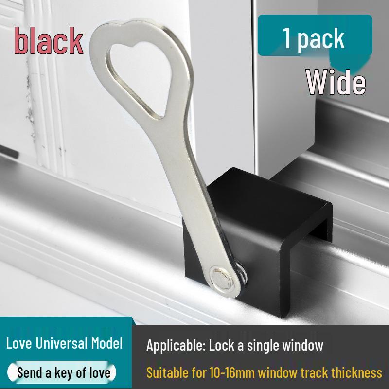 Bezpieczna blokada okienna dla dzieci bez wiercenia - Aluminiowy ogranicznik antykradzieżowy