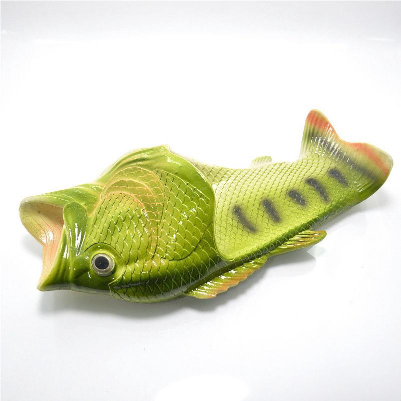 Pantofole Unisex A Forma Di Pesce Hansan - Leggere E Antiscivolo, Verde, Taglia 38.5/39.5 EU