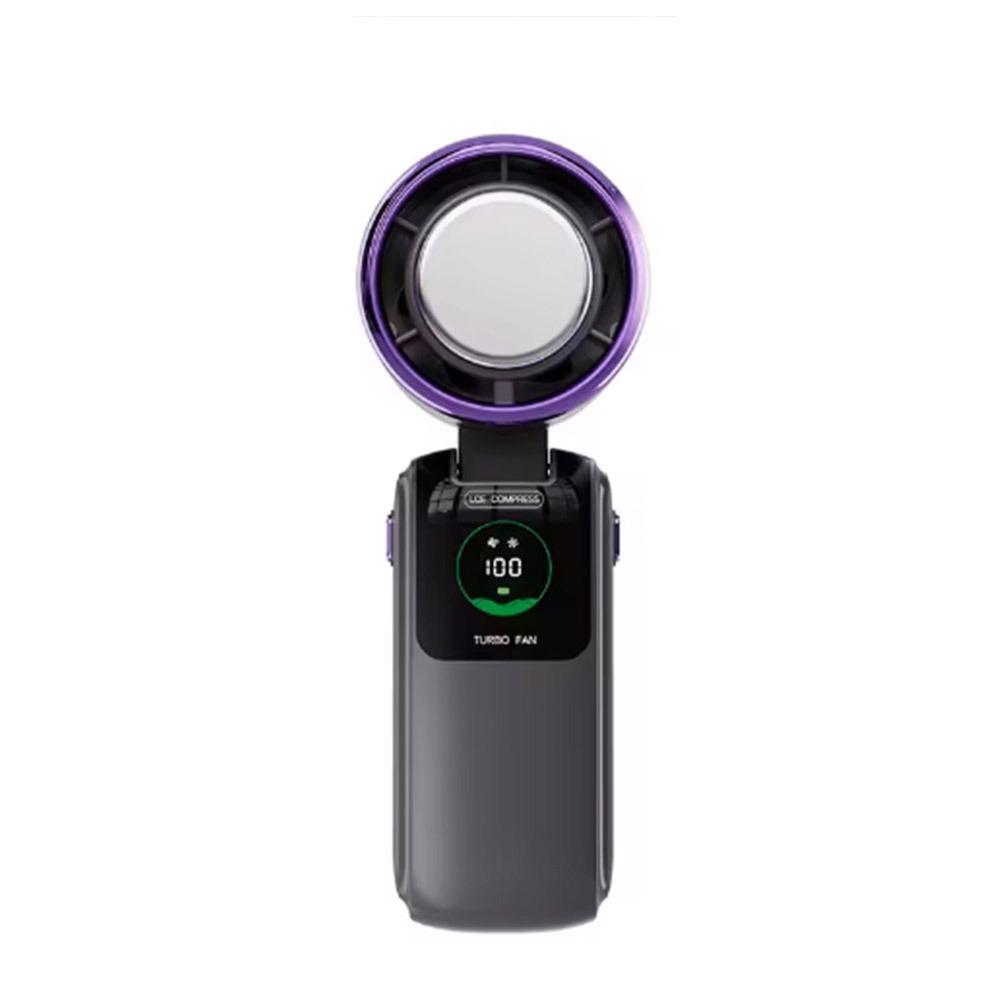 100 Speed Infinitely Mini Handheld Fan LED Display Powerful Turbo Fan  Cooling Fan