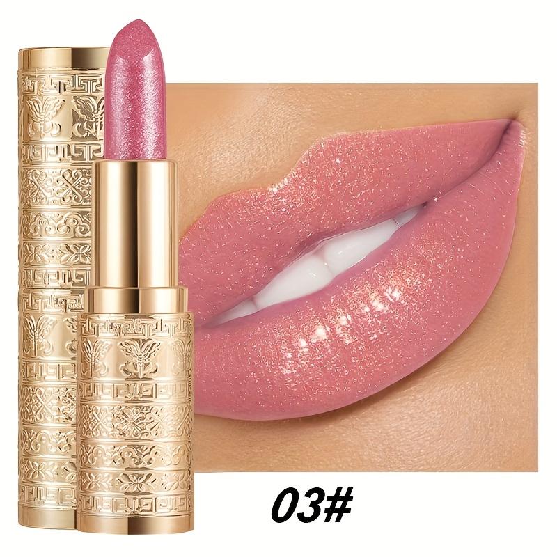 Long-Lasting Shimmer Lipstick with Pearl Finish Hydrating & Waterproof Lip Gloss In Mixed Pink & Red Shades Perfect Holiday Gift