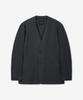 TNGT [Set] Kinoshita Collarless Jacket & Maxi-Wide Pants (Grey) 0Tpa6E007G2