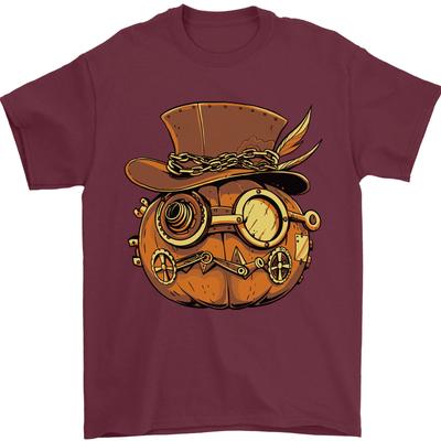 Steampunk Pumpkin Halloween Mens T-Shirt 100% Cotton