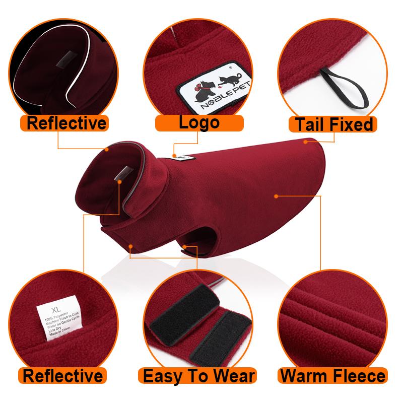 Reflektierende Hundekleidung für große Hunde, Hundemäntel, weiche Fleecejacke, warme Winterjacken für kleine und große Hunde, Welpenkleidung, Haustierkleidung