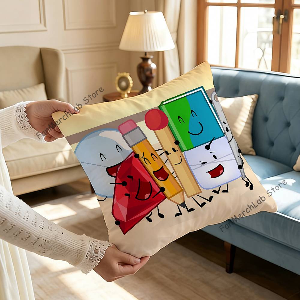 BFDI BBattle for Dream IslandS Pillowcase Pillowslip Cushion Plush Boys Girls Cartoon Anime Kawaii Decoration Birthday Gifts
