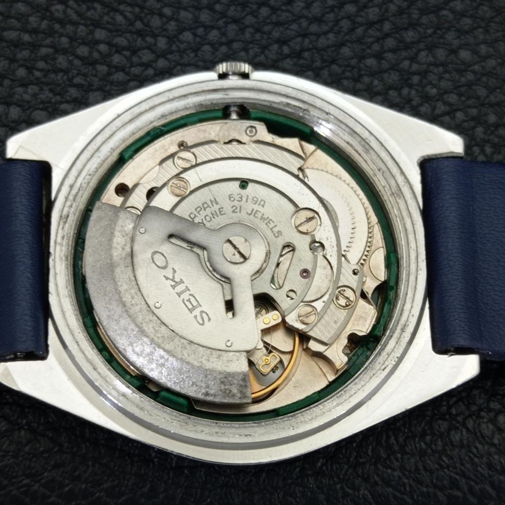 JAPAN VINTAGE SEIKO 5 AUTOMATIK 6319A HERREN ARABISCHES BLAUES ZIFFERBLATT UHR a701418-5