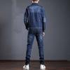 Denim Suit Men's Two-piece Spring and Autumn Jacket Jacket Jacket Pants A Trendy Stretch Men's Clothing