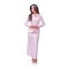 2025 Elegant Summer Cardigan & Hip Wrap Skirt with Turn-Down Collar - New European & American Style Women's Dress