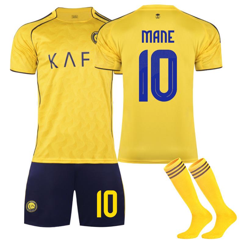 

Riyadh Home Jersey: Number 10 Mané, 7 Ronaldo, 79 Félix - Short Sleeve Football Kit 2XL