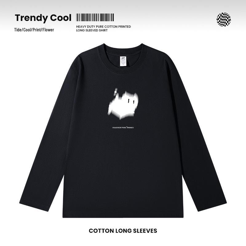 

Men s Loose Fit Pure Cotton Crew Neck Long Sleeve Tee S (85-100 lbs)