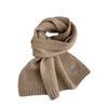 Korean Version Containing Wool Knitted Wool Solid Color Scarf for Women in Winter Thickened and Warm Versatile High End Cold Proof Scarf Trendy