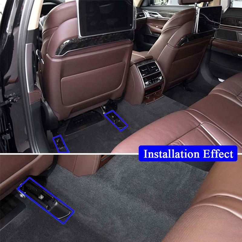 Car Interior Black Front Rear Left Right Seat Rail Trim Cover Sliding Track Replacement For BMW 5 Series G30 G31 G38 2016-