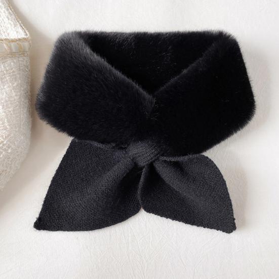 Thickened Warm Wide Noble Thermal Scarf Women Autumn Winter Imitation Rabbit Fur Scarf