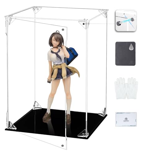 

COOLTAKU Figure Case, UV-Resistant Acrylic, Magnetic Front Door, Stackable, Sturdy Collection Case, Assembled Acrylic Display Case, Stain-Resistant, I