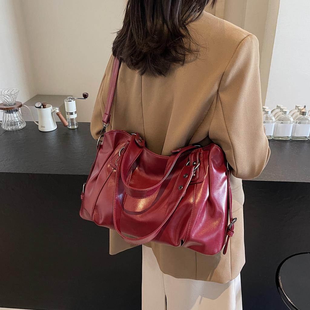 Womens PU Leather Tote Bag Large Capacity Shoulder Bag Messenger Bag Top Handlebag Hobo Bags for Work