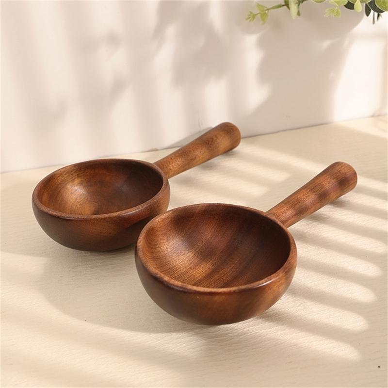Long Handled Wooden Serving Soup Spoon Heat Resistant Water Ladle For Everyday Cooking And Modern Kitchens Ultensils